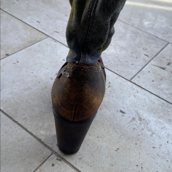 Diesel Green and Brown Heeled Boots - Picture 3 of 8